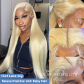 100% Mink Rohes jungfräuliches Haar 613 Blonde Spitzenfrontperücke